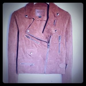 Sueded moto jacket from Anthropologie
